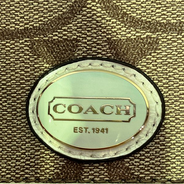 Coach Signature Clover Shoulder Bag F48364 in Good Condition