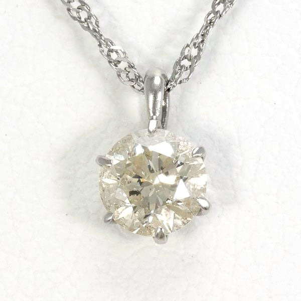 PT900 Platinum PT850 Necklace Diamond 0.301ct in Excellent Condition