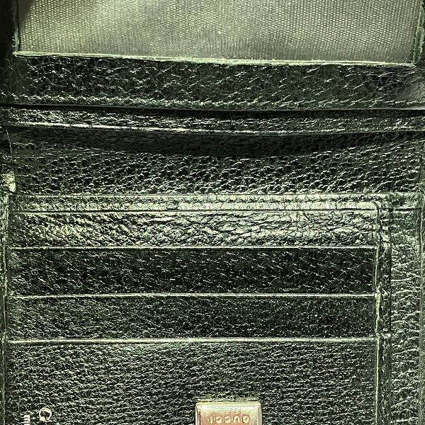 Gucci Leather Bifold Wallet Black in Fair Condition