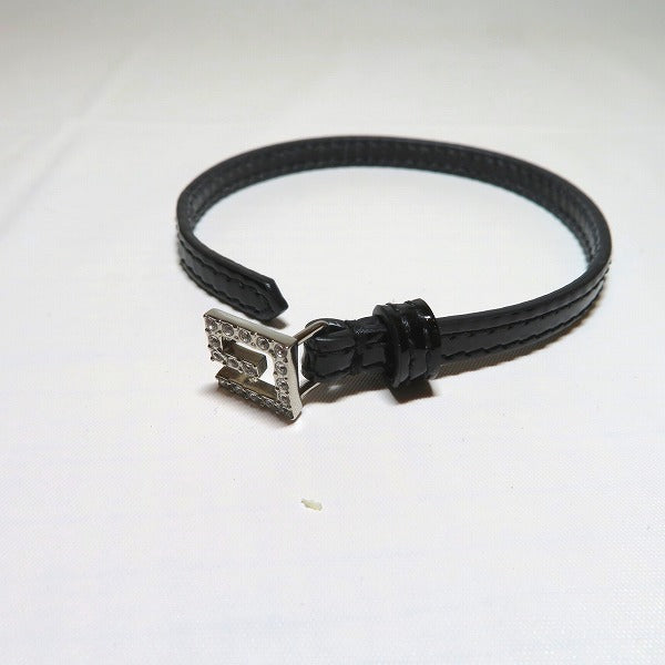 Gucci Crystal Square G Patent Leather Bracelet