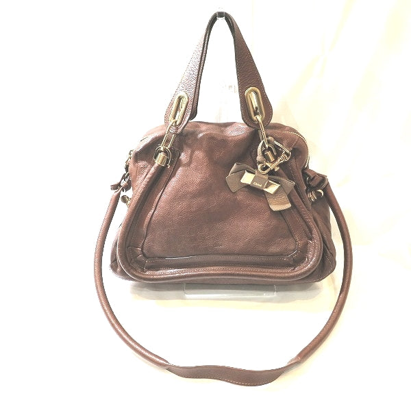 Chloe Paraty Leather Shoulder Bag 041056 in Good Condition