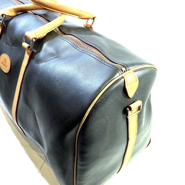 Monroe Boston Bag Dark Gray Brown Faux Leather Travel Bag