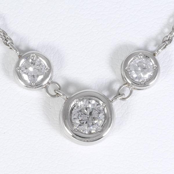 PT850 Platinum Diamond Necklace 0.74ct in Excellent Condition