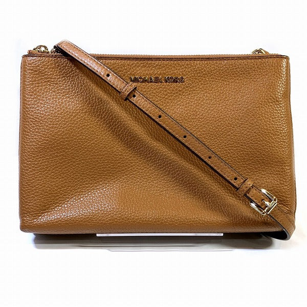 Michael Kors Leather Double Zip Shoulder Bag