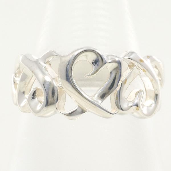 Triple Loving Heart Silver Ring 925 8.5 in Excellent Condition