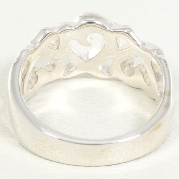 Triple Loving Heart Silver Ring 925 8.5 in Excellent Condition