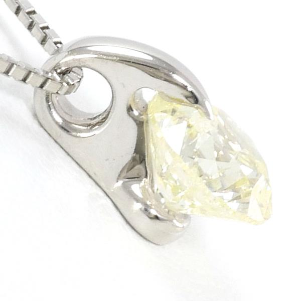 PT900 Platinum PT850 Necklace Yellow Diamond in Excellent Condition