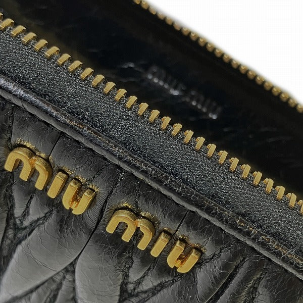 Miu Miu Matelassé Leather Zip Wallet