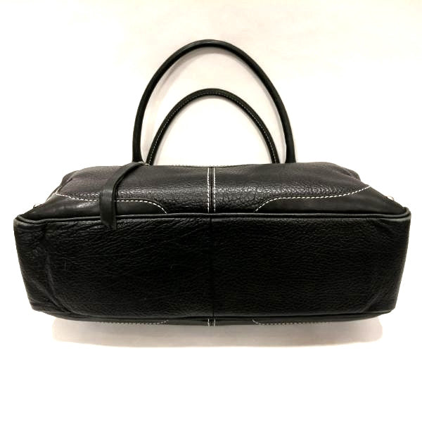 Ginza Yoshinoya Leather Black Handbag in Good Condition