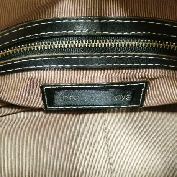 Ginza Yoshinoya Leather Black Handbag in Good Condition