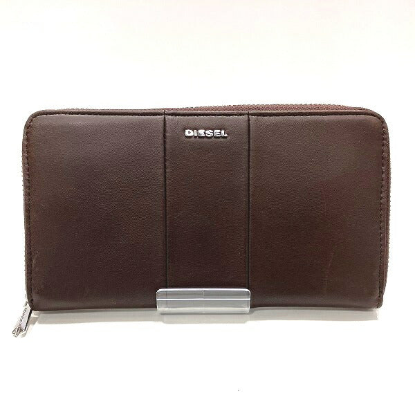 Diesel Brown Leather Long Wallet X02812