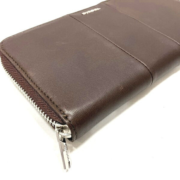 Diesel Brown Leather Long Wallet X02812