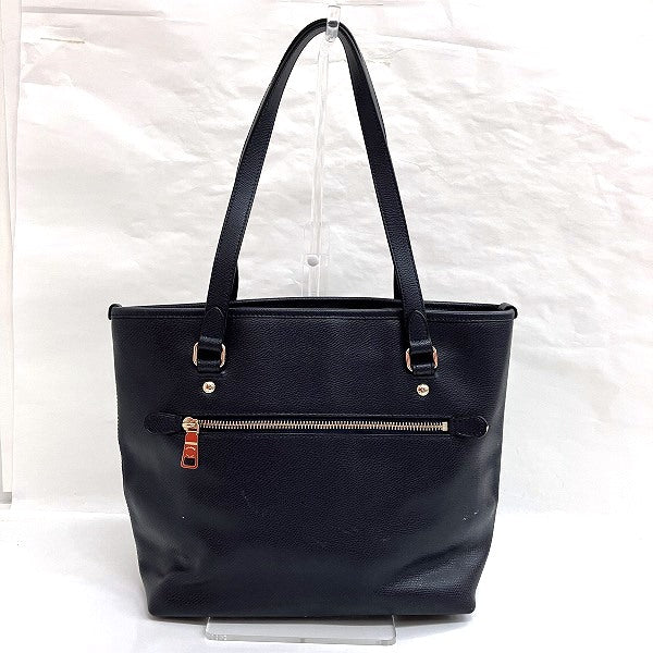 Coach Navy Leather Tote Handbag in Good Condition