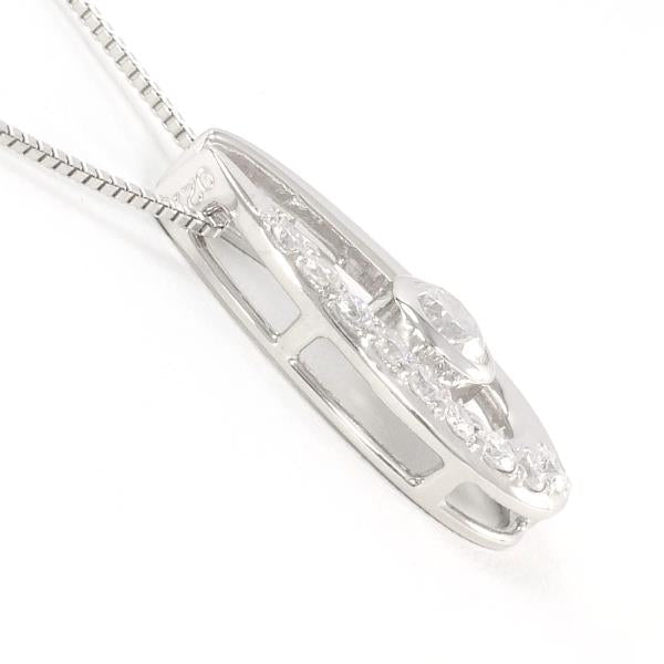 PT900 Platinum, PT850 Necklace, Diamonds 0.31 & 0.24ct, Total weight approx. 5.3g, About 39cm - Ladies'