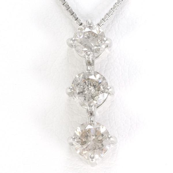 PT900 Platinum PT850 Necklace Diamond 1.00ct in Excellent Condition