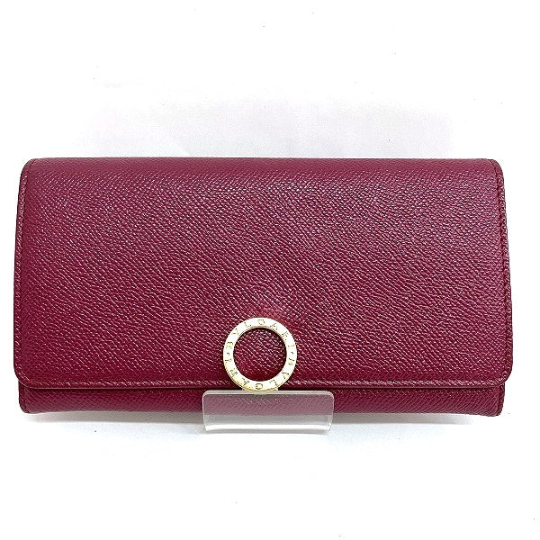 Bvlgari Leather Logo Clip Bifold Wallet 281438 in Good Condition