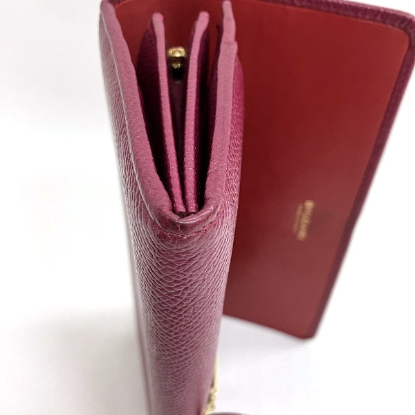 Bvlgari Leather Logo Clip Bifold Wallet 281438 in Good Condition