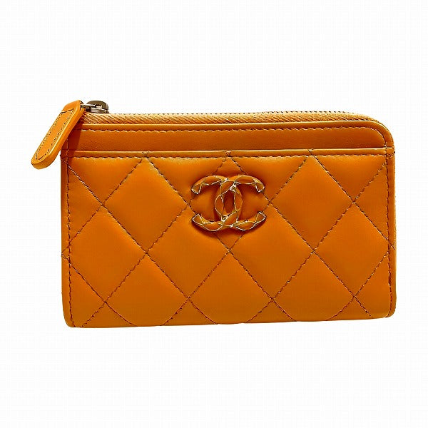 Chanel Matelasse Lambskin Zip Coin Case Wallet in Great Condition