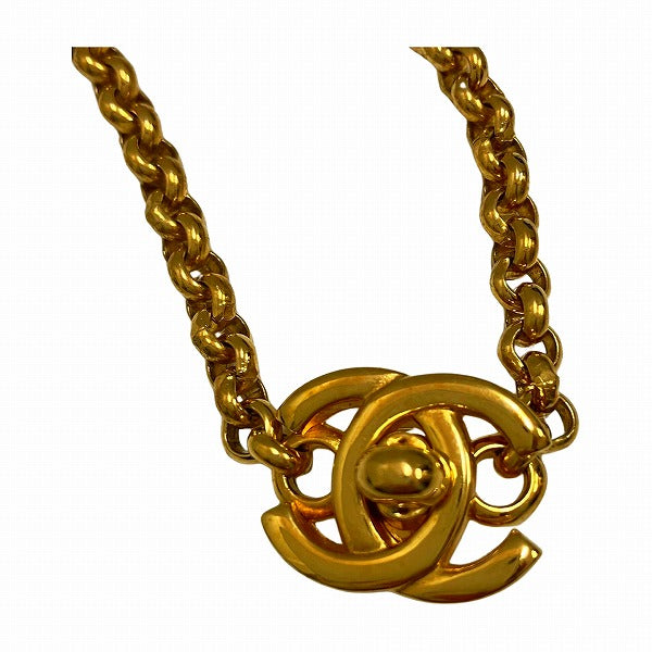 Chanel Coco Mark Teardrop Turnlock Vintage Necklace