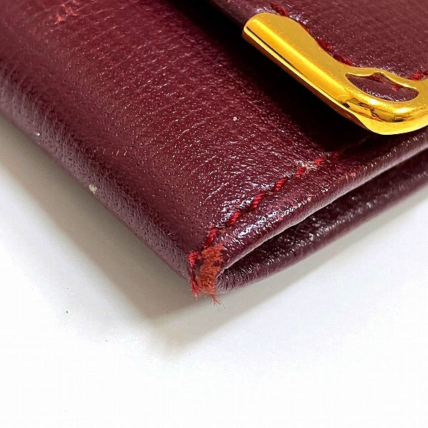 Cartier Must Calf Bordeaux Coin Case Wallet in Good Condition