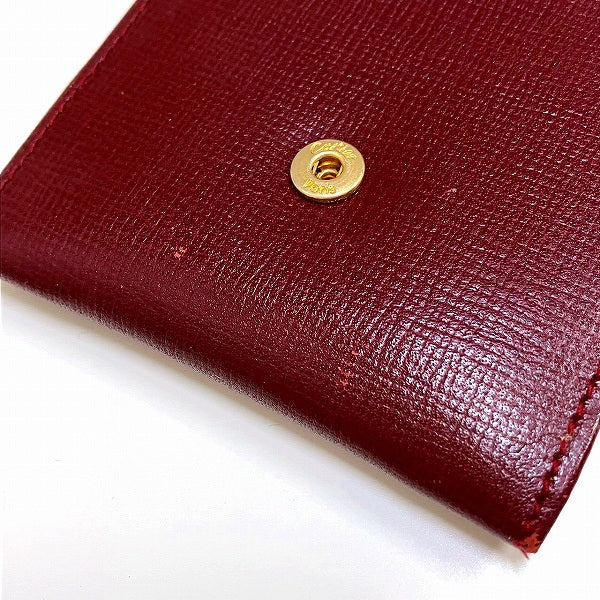 Cartier Must Calf Bordeaux Coin Case Wallet in Good Condition