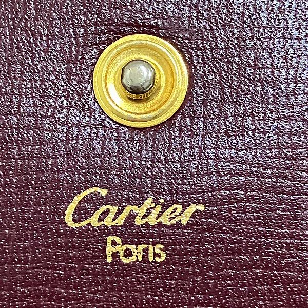 Cartier Must Calf Bordeaux Coin Case Wallet in Good Condition