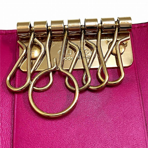 Gucci Leather Guccissima 6 Key Holder 388682 in Good Condition