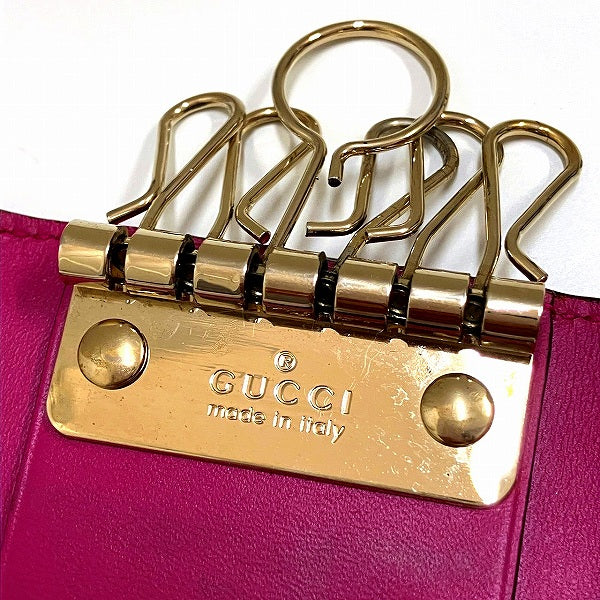 Gucci Leather Guccissima 6 Key Holder 388682 in Good Condition