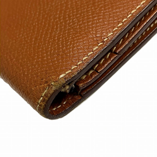 Hermes Bearn Souffle Leather Long Wallet in Good Condition