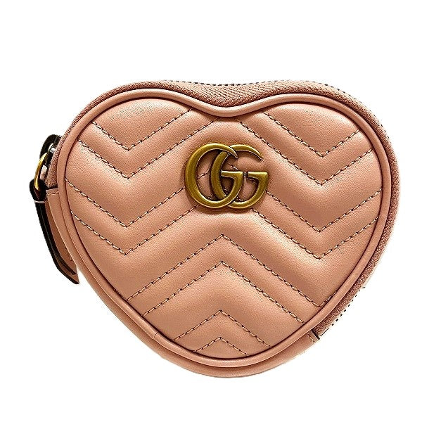 Gucci Leather Double G Heart Shaped Coin Case 699517 in Great Condition