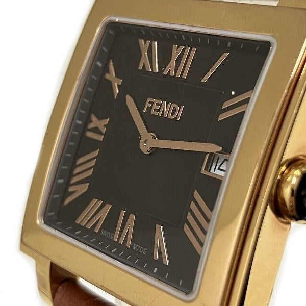 Fendi Quadro Quartz Watch 006-60500G-652 in Good Condition