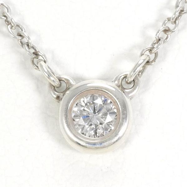 Tiffany & Co By the Yard Silver Diamond Necklace in Excellent Condition