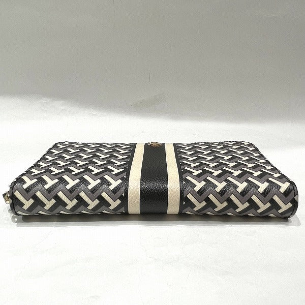 Tory Burch T-Zag Tile T-Link Zip Around Continental Wallet 64279 in Good Condition