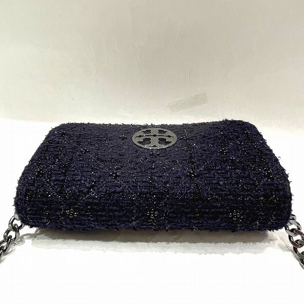 Tory Burch Tweed Chain Wallet 86052 in Good Condition