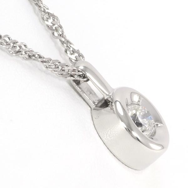 PT900 Platinum PT850 Necklace with 0.32ct SI2 Grade Diamond - Approximate Total Weight 6.4g