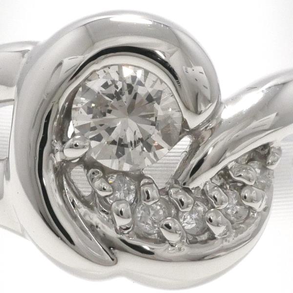 Ring Design with D0.28ct I1 G Fair in Platinum PT900 featuring Diamonds, Silver, for Women, Pre-Owned