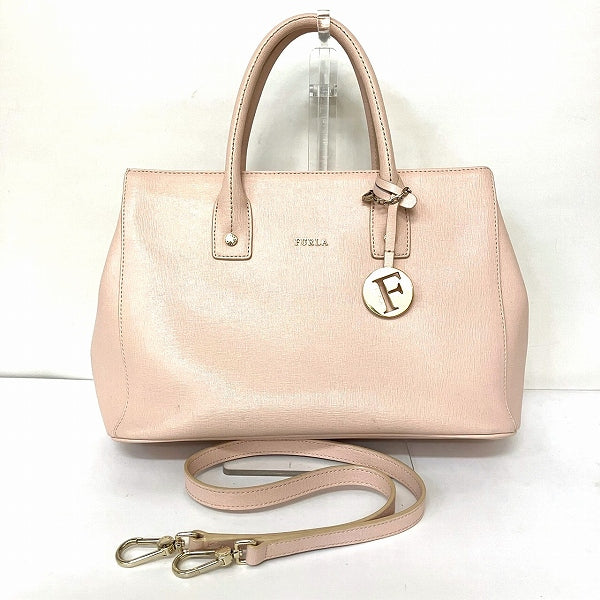 Furla Linda Pink Leather 2way Tote Bag in Good Condition