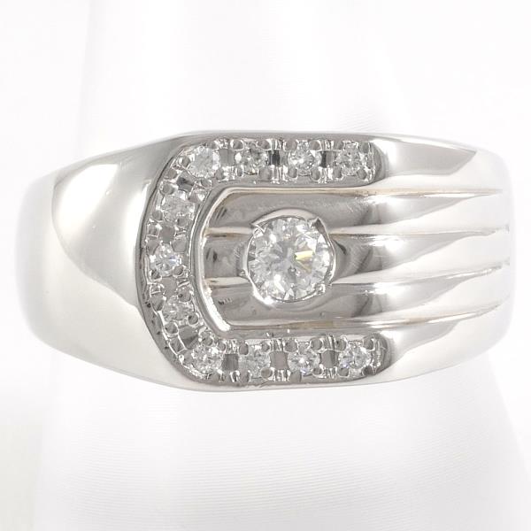 PT900 Platinum Diamond Ring 20.5