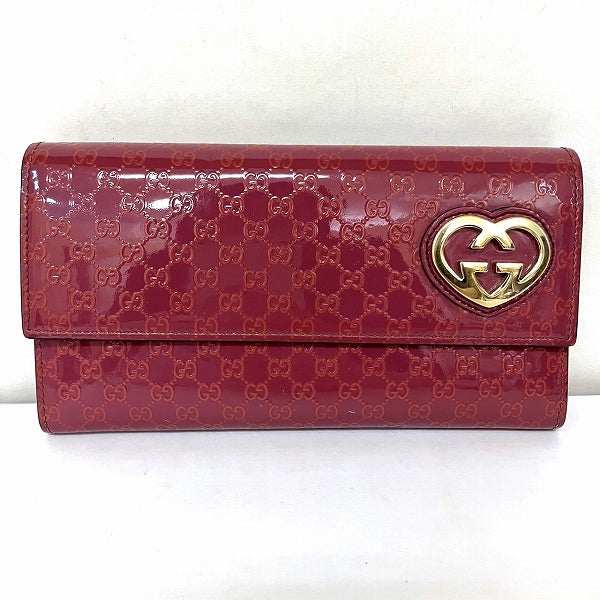 Gucci Micro GG Heart Lovely Long Wallet 251861 534563 in Good Condition