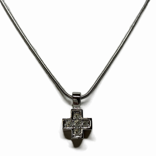 Swarovski Metal Crystal Cross Necklace in Great Condition