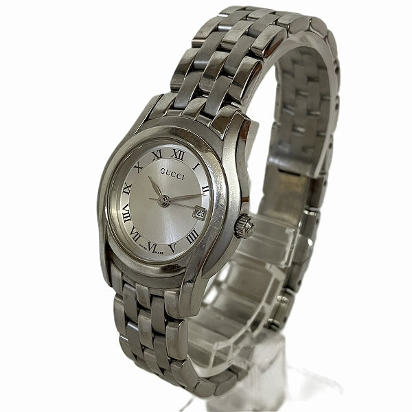 Gucci 5500L Quartz Silver Dial Stainless Steel Ladies Watch in Good Condition