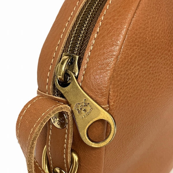 IL BISONTE Leather Circle Shoulder Bag