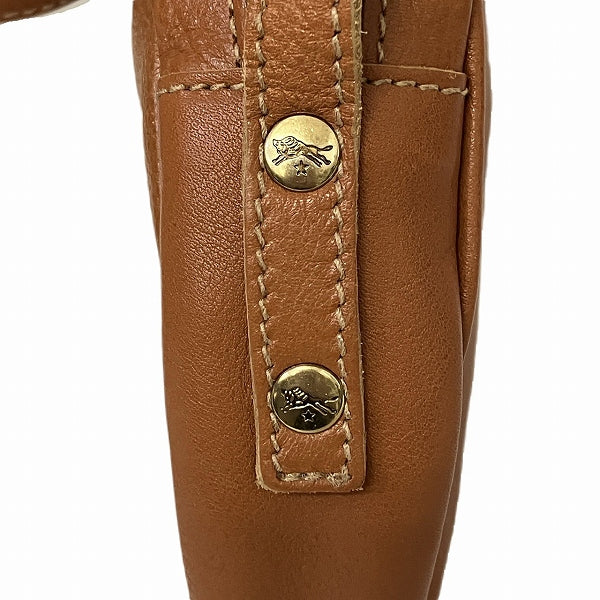 IL BISONTE Leather Circle Shoulder Bag