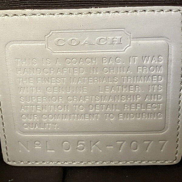 Coach Signature 7077 Canvas Leather Shoulder Bag