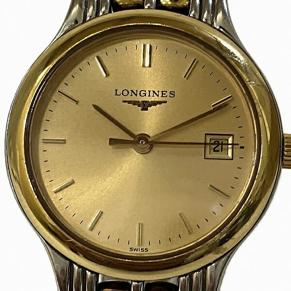 Longines L5.149.3 Gold Dial Quartz Watch Ladies