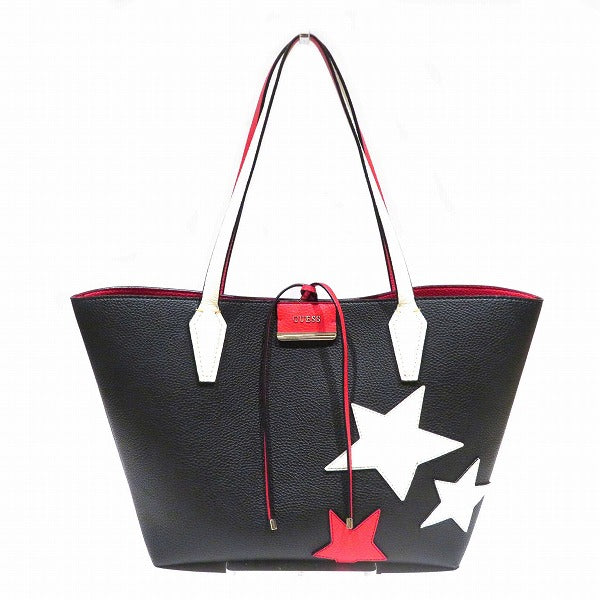 Guess Star Logo Leather Tote Bag with Inner Bag in Good Condition