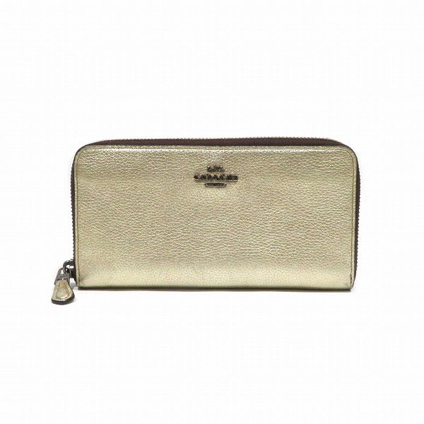 Coach Leather Zip-Around Long Wallet 23554 in Good Condition