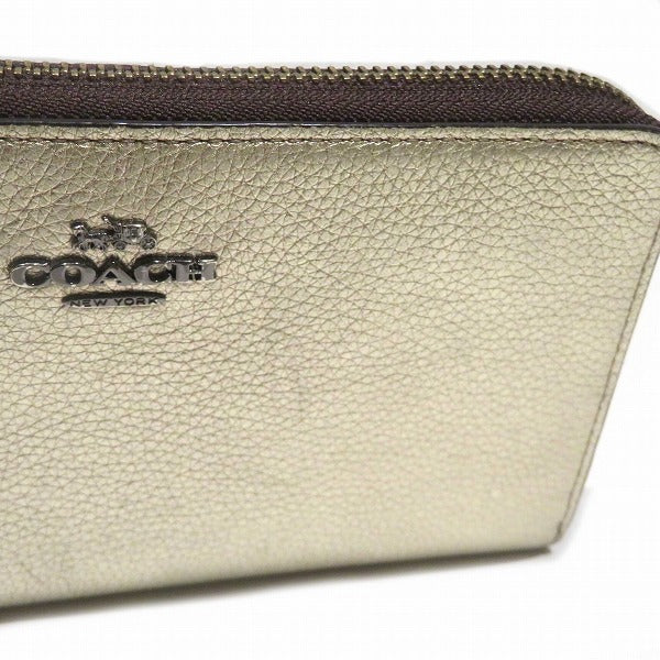 Coach Leather Zip-Around Long Wallet 23554 in Good Condition