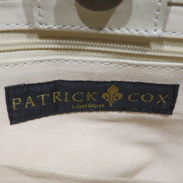 Patrick Cox Ivory PVC Canvas Handbag for Women in Good Condition