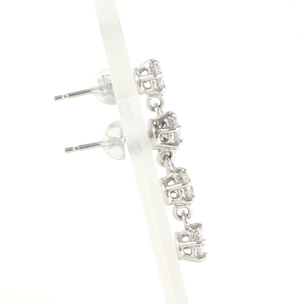 K18 White Gold Diamond Earrings 0.70ct 0.71ct in Great Condition